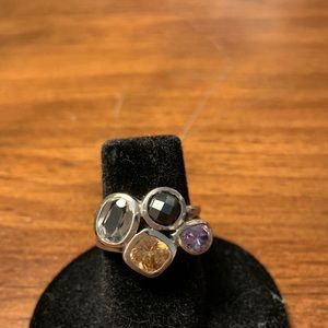 Sterling Silver Silpada multi-stone ring
